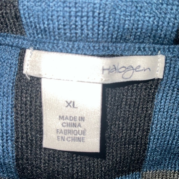 Halogen Blue and Black Plaid Knit Pencil Skirt - Picture 7 of 7